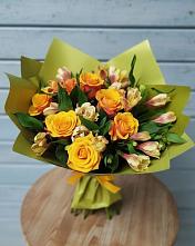 Букет цветов из:  Альстромерии и Розы в Льгове