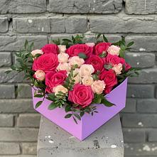Цветочная композиция из Розы в коробке в Льгове