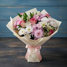 Букет цветов из:  Хризантемы, Альстромерии и Розы в Льгове