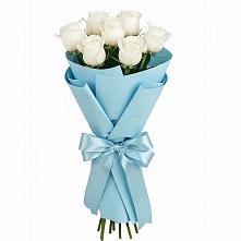 Букет 7 белых роз Проуд в Льгове