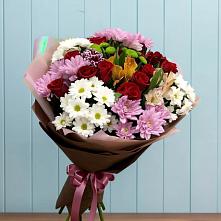 Букет цветов из:  Розы, Хризантемы и Альстромерии в Льгове