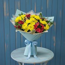 Букет цветов из:  Альстромерии и Хризантемы в Льгове